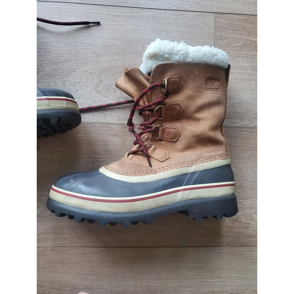 Sorel Caribou Waterproof Winter Boots Brown Leather, LL5395-242 Womens 11